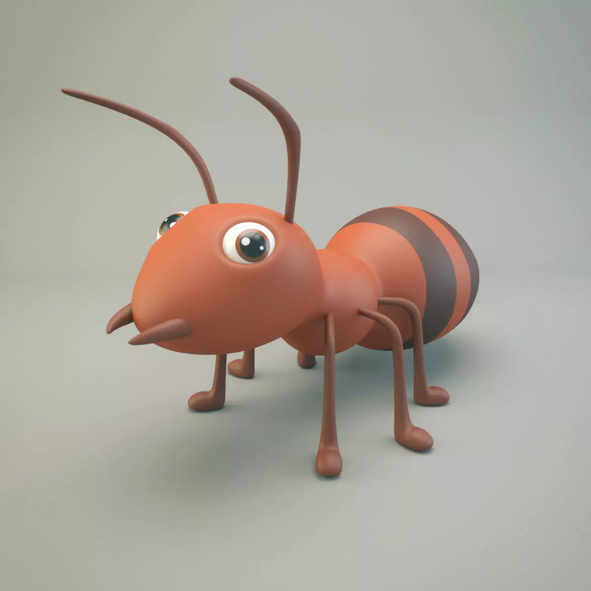 Cartoon Ant Low-poly 3D model_0