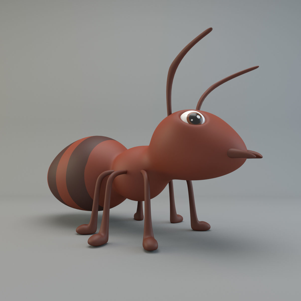 Cartoon Ant Low-poly 3D model_5