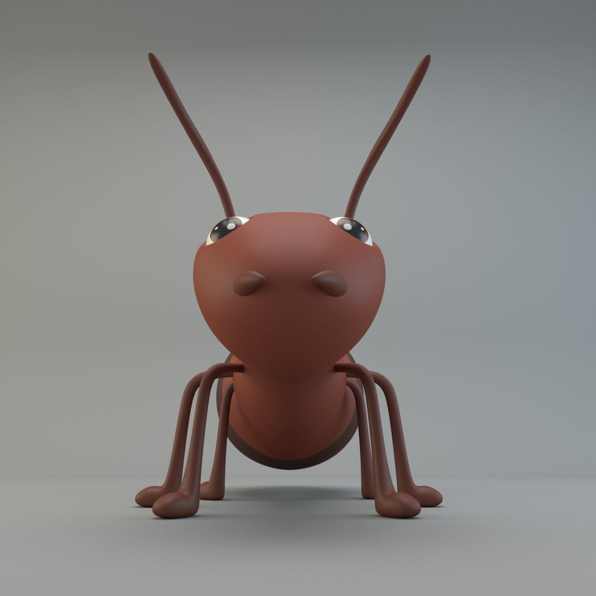 Cartoon Ant Low-poly 3D model_4