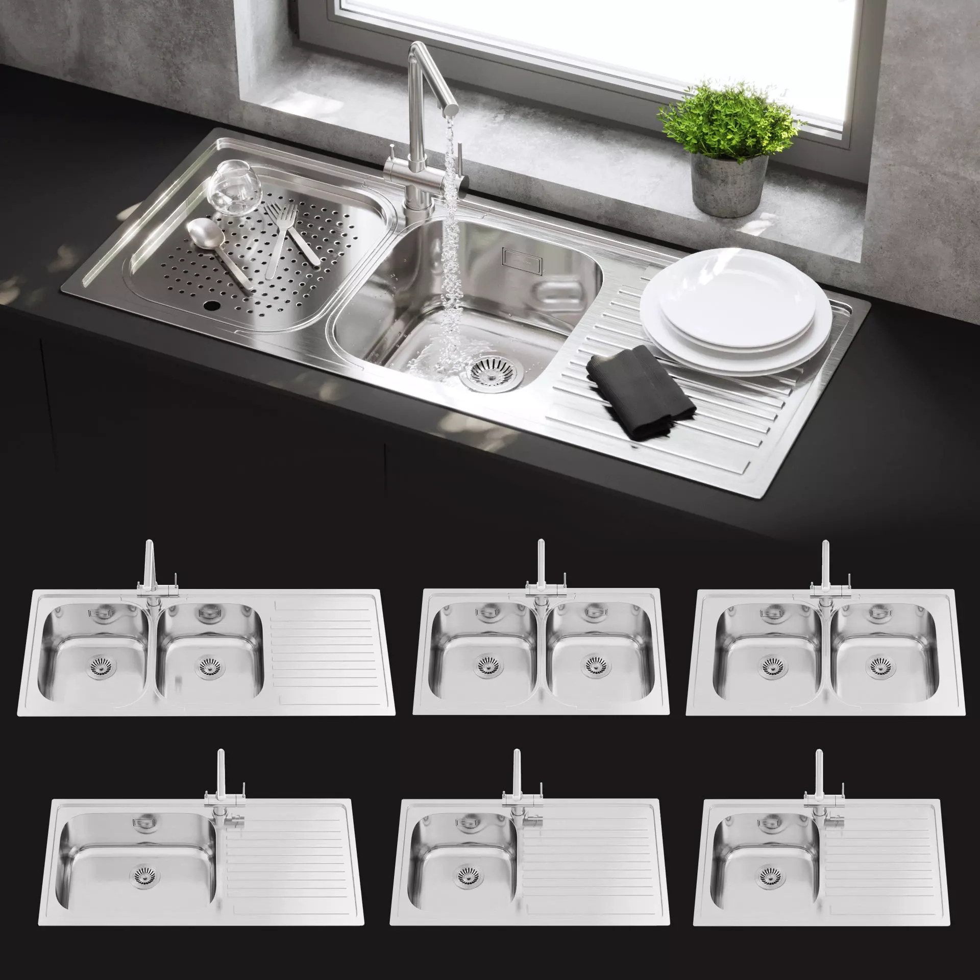 Barazza sinks 3D model_0