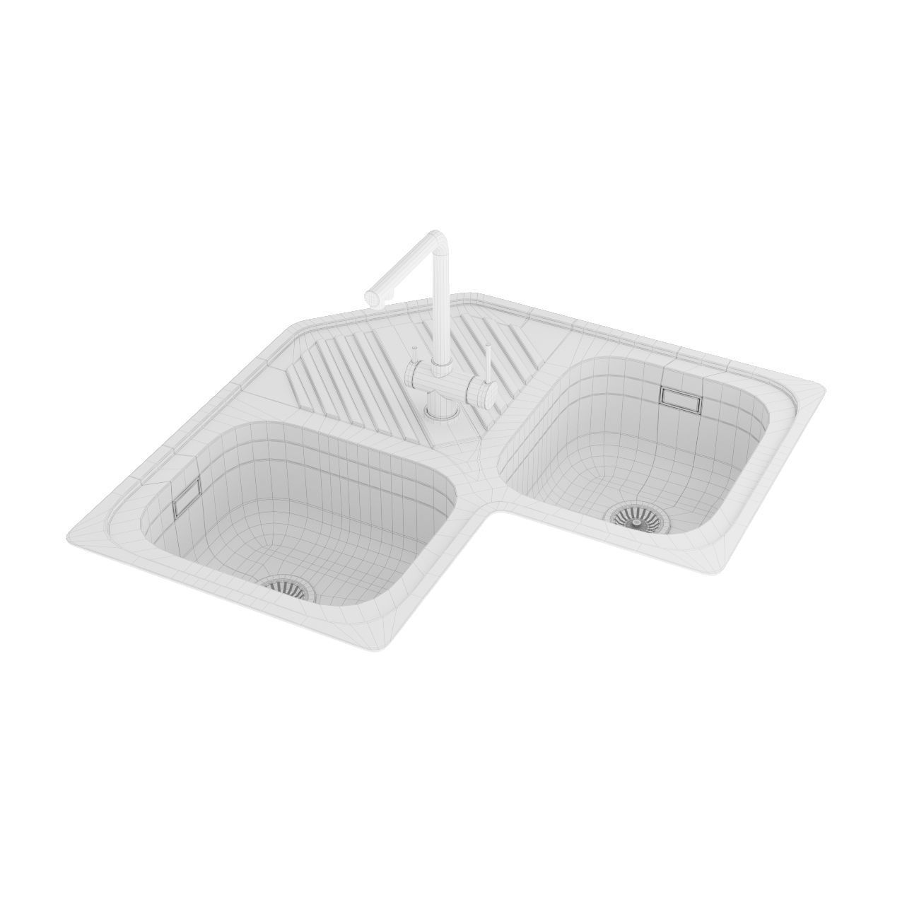 Barazza sinks 3D model_16