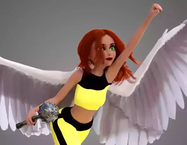  Hawkgirl Justice League Unlimited 3D model