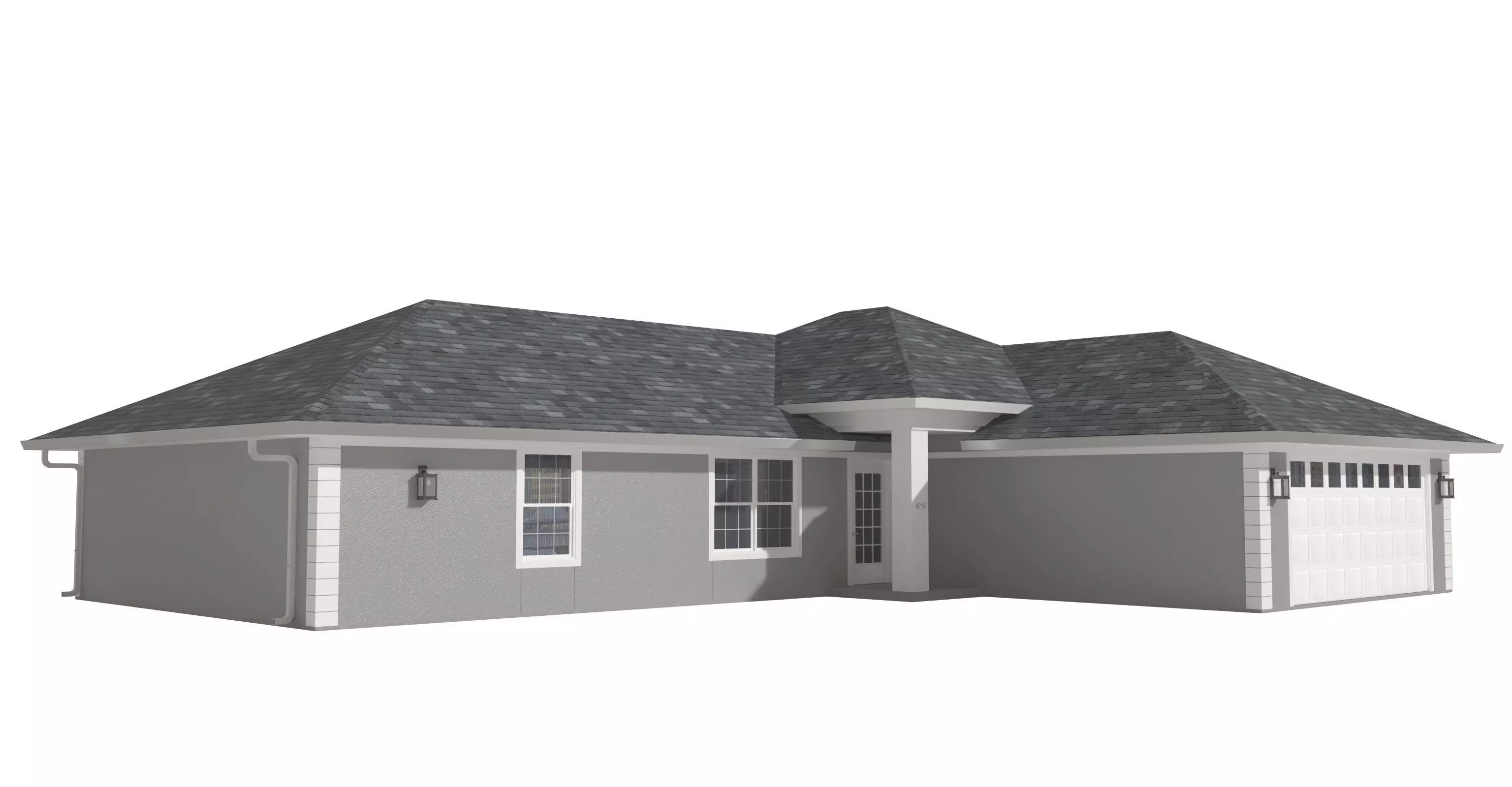 House-023 Low Poly 3D model_0