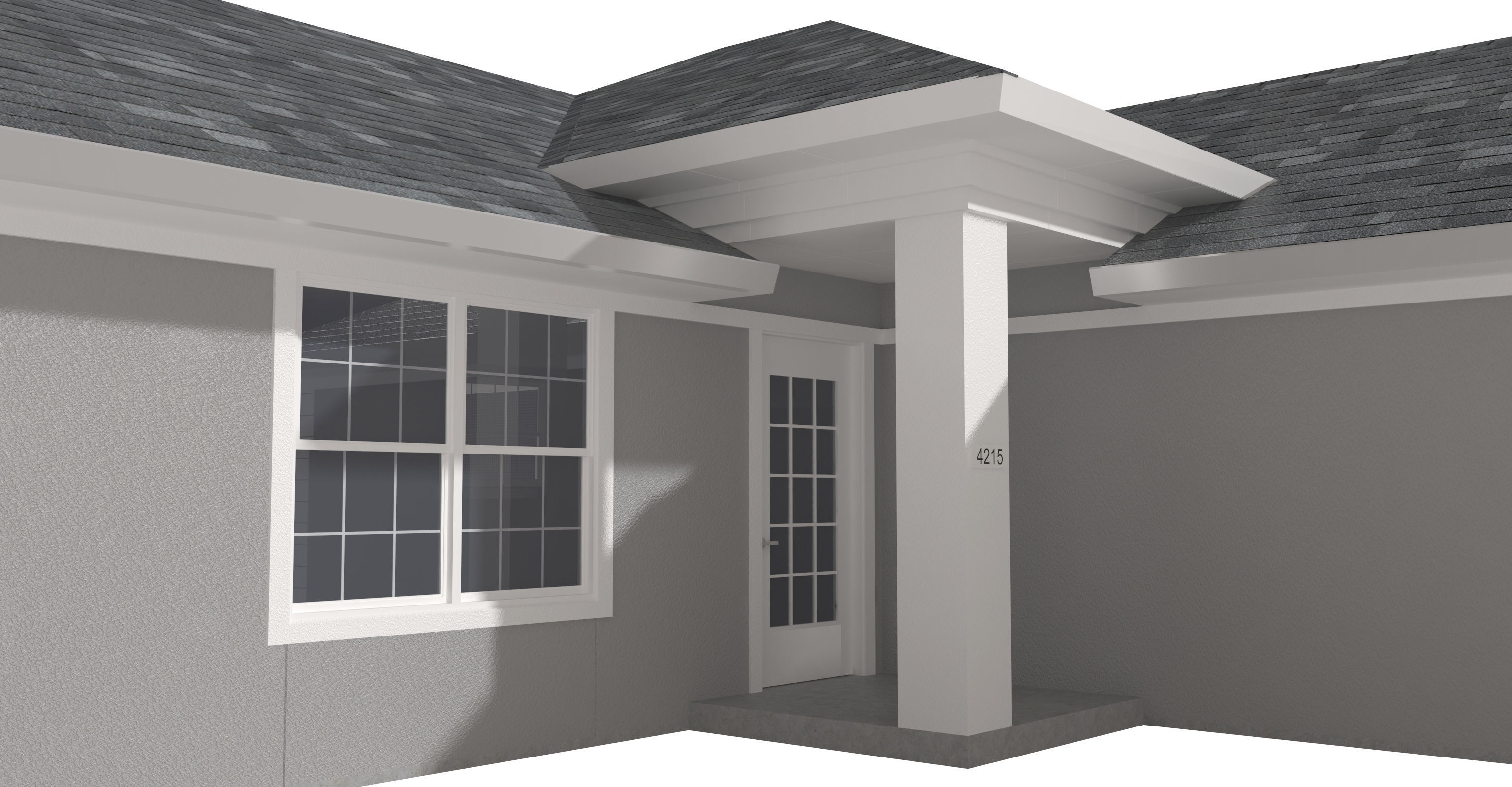 House-023 Low Poly 3D model_10