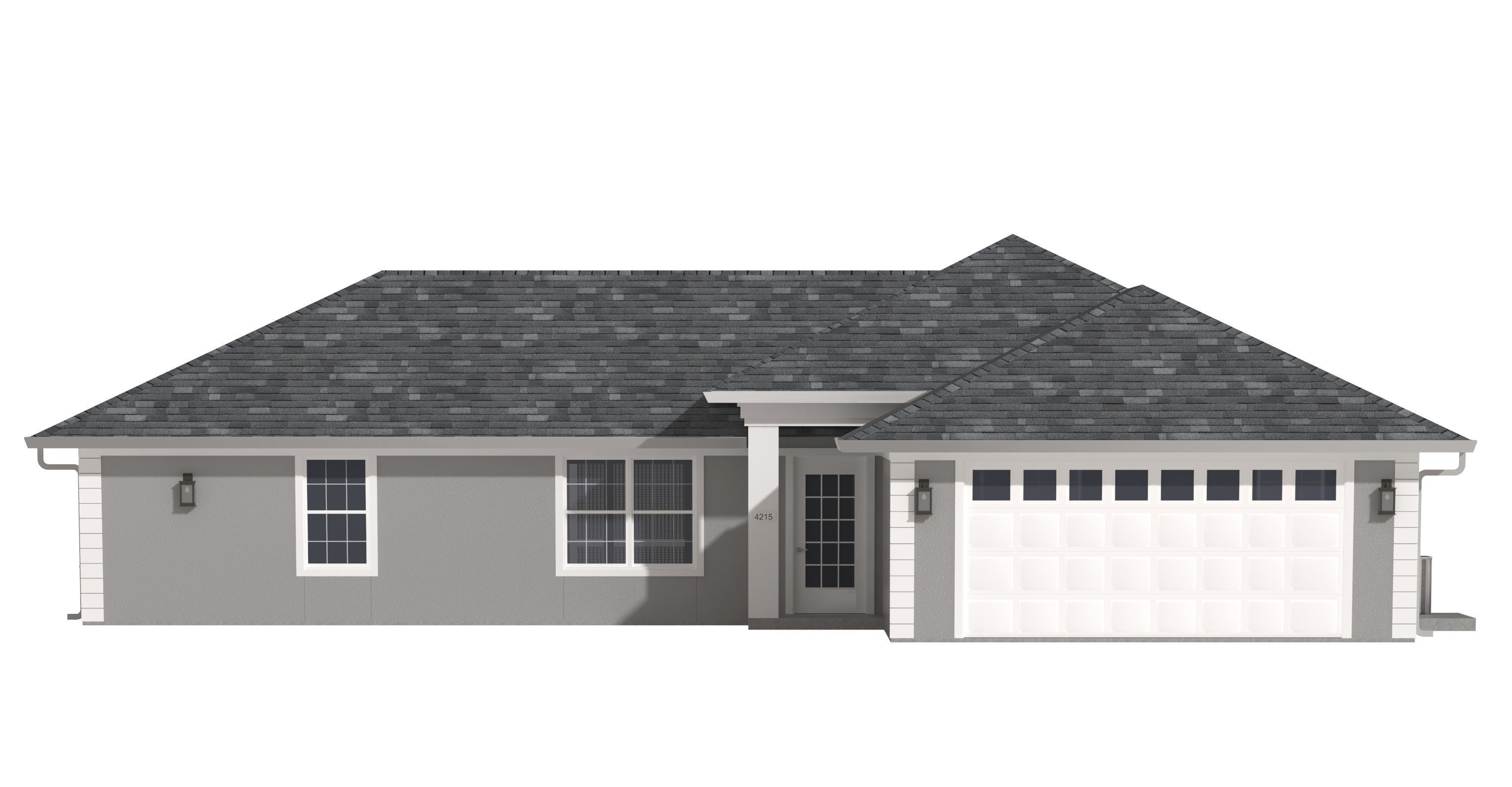 House-023 Low Poly 3D model_6