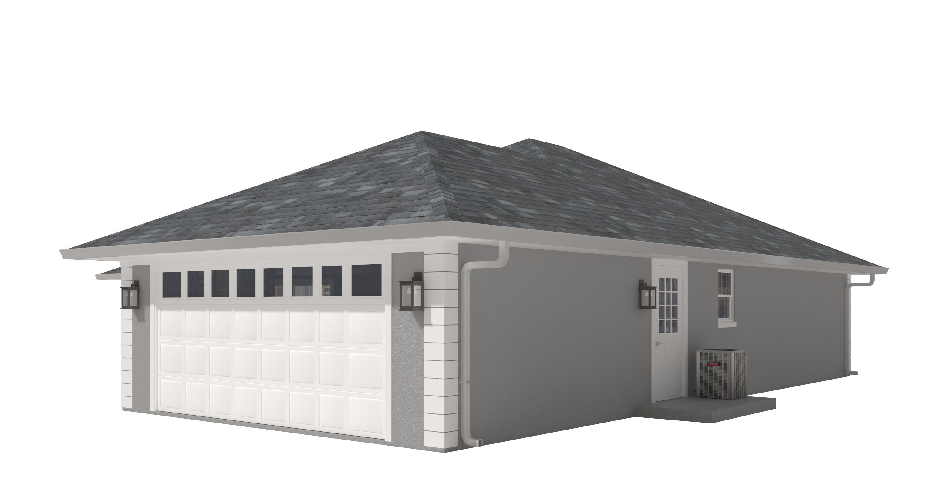 House-023 Low Poly 3D model_1