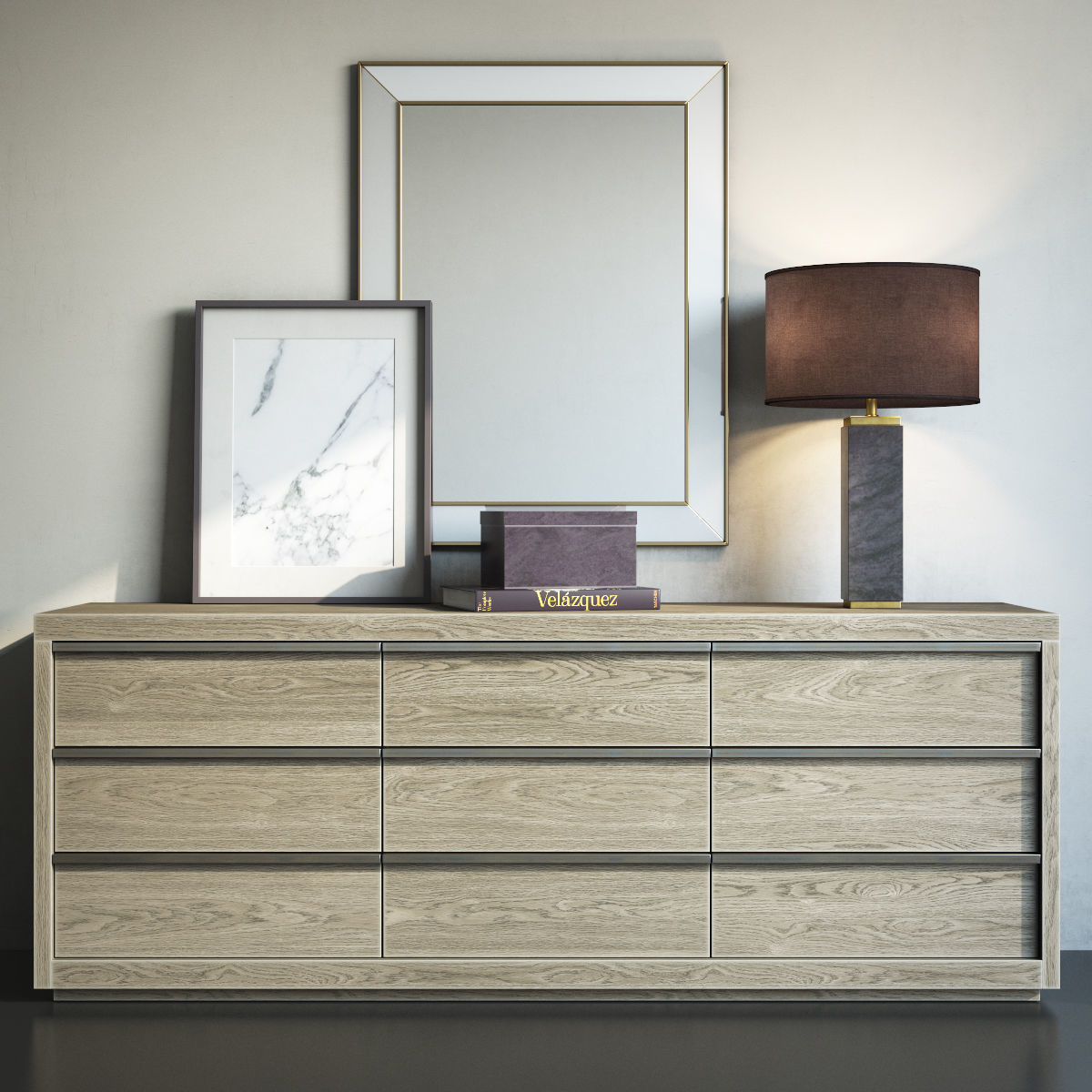 RH BEZIER 9-DRAWER LARGE DRESSER 3D model_1