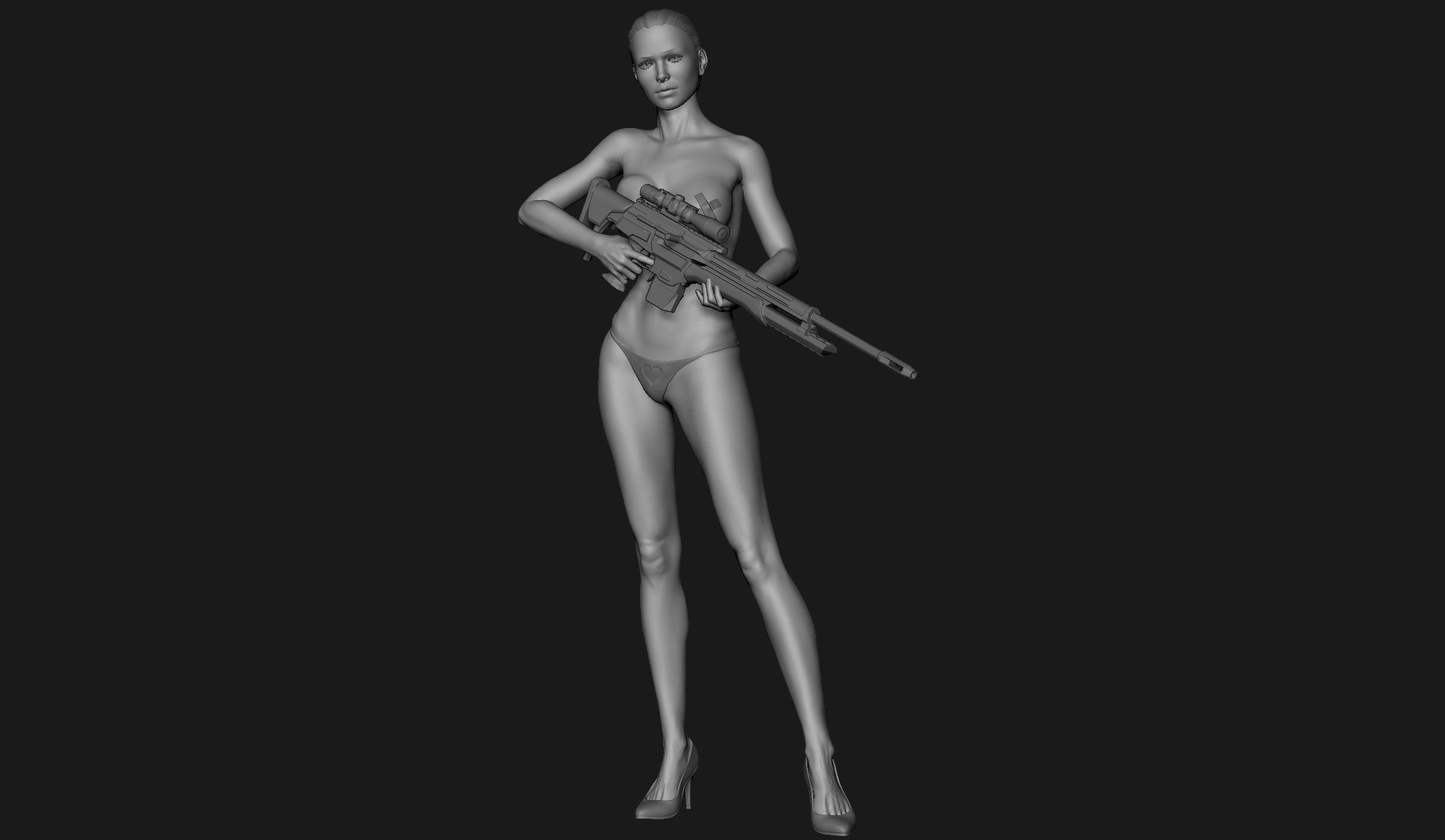Zbrush Female Sculpt 07 3D model_4