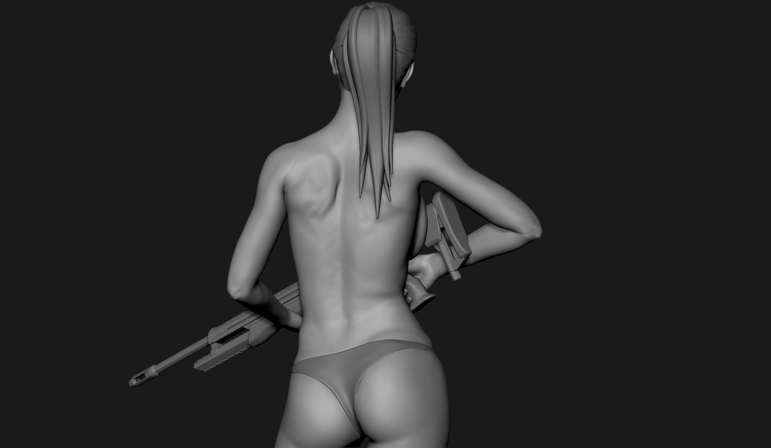 Zbrush Female Sculpt 07 3D model_12