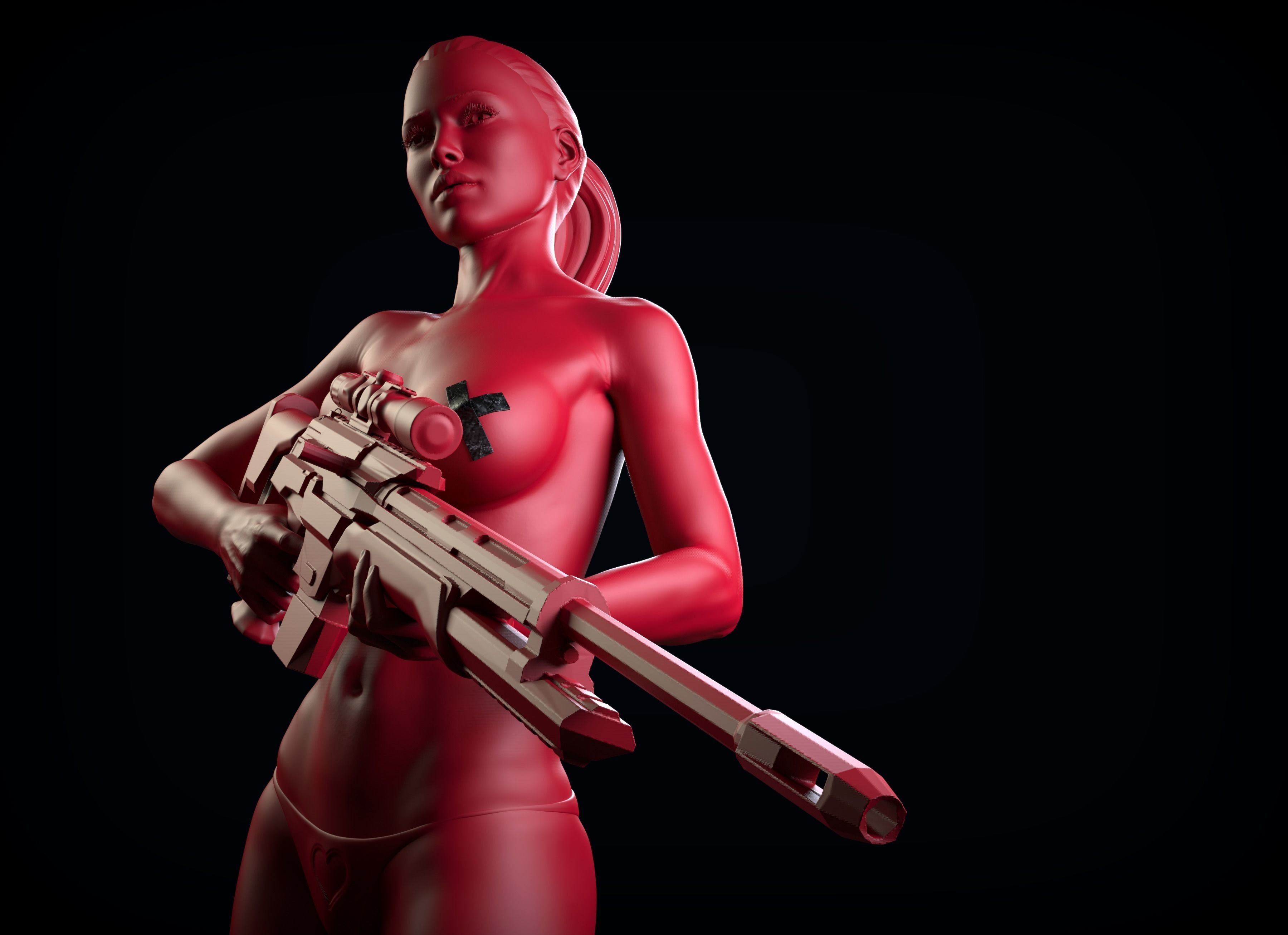 Zbrush Female Sculpt 07 3D model_1