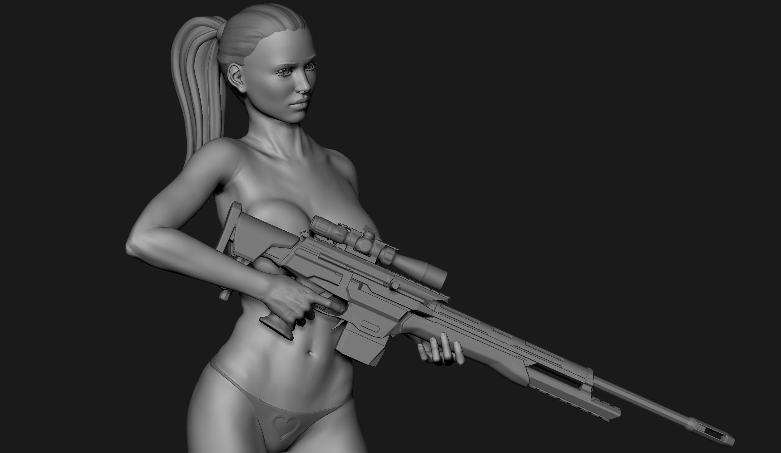 Zbrush Female Sculpt 07 3D model_8