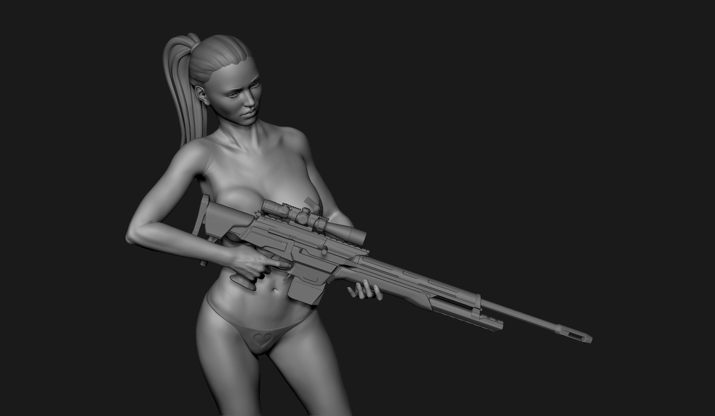 Zbrush Female Sculpt 07 3D model_10