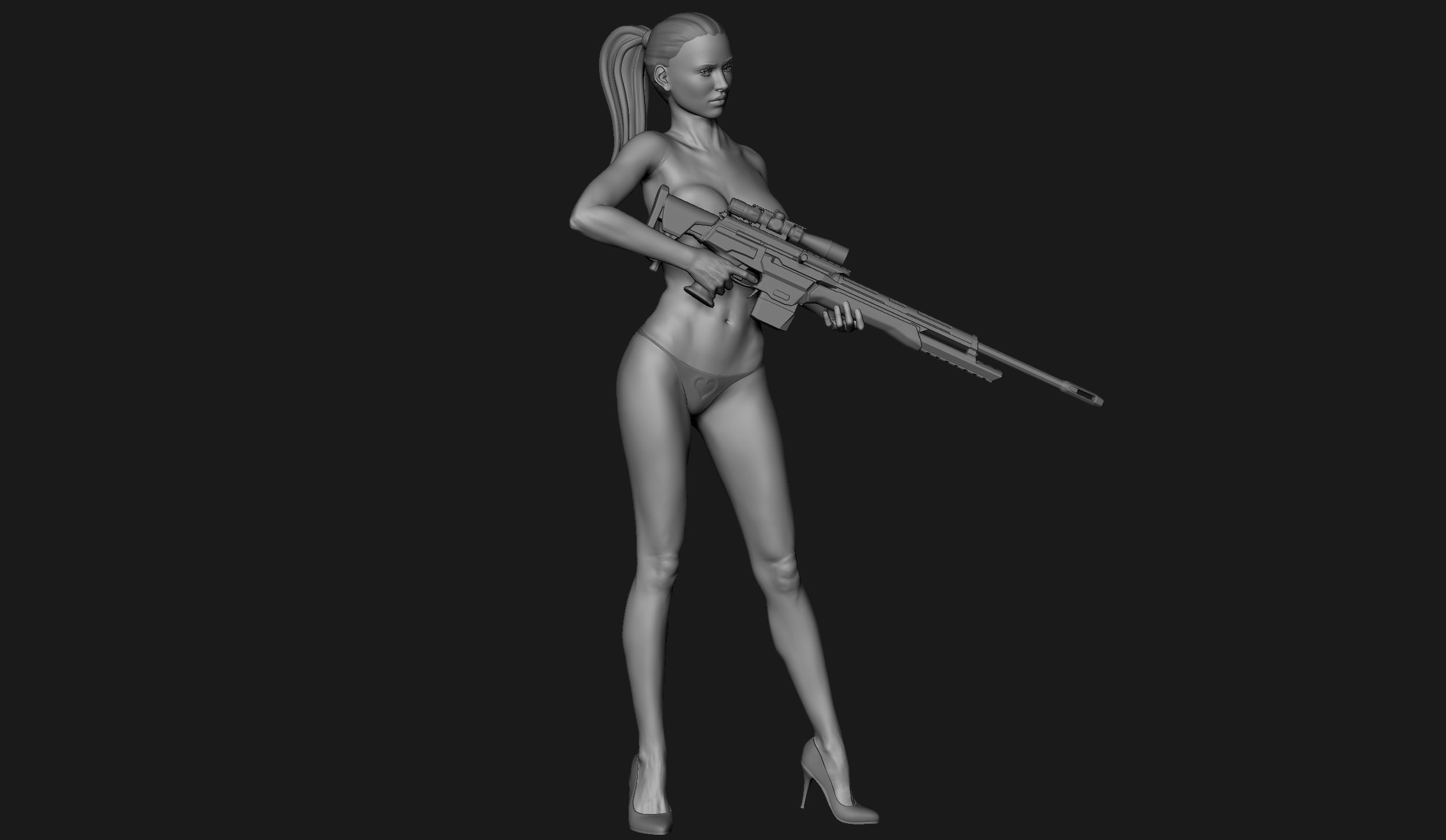 Zbrush Female Sculpt 07 3D model_6