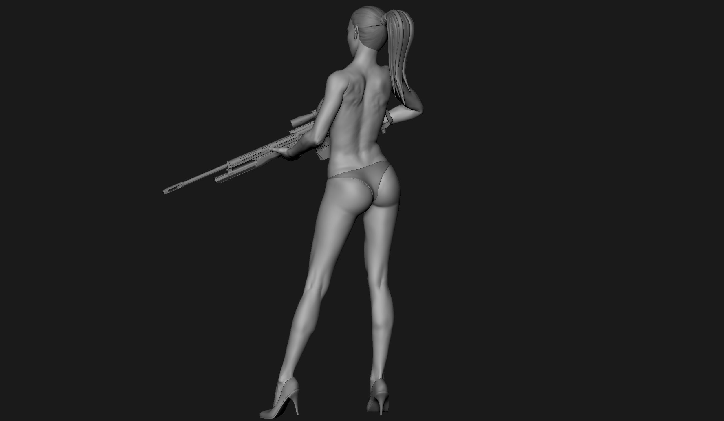 Zbrush Female Sculpt 07 3D model_5