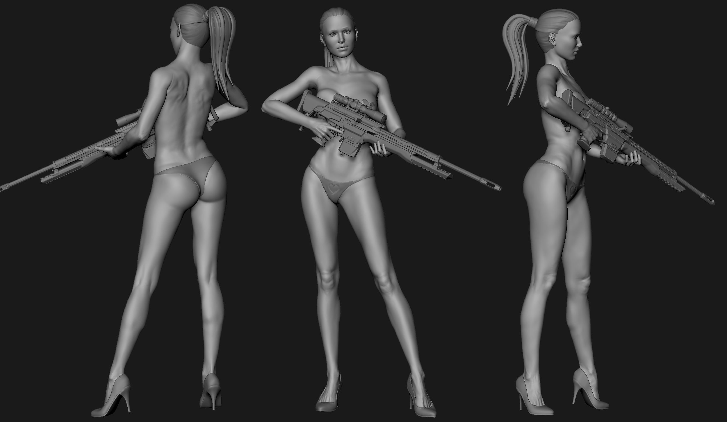 Zbrush Female Sculpt 07 3D model_15