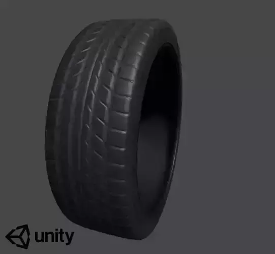 Low poly game ready sport car wheel