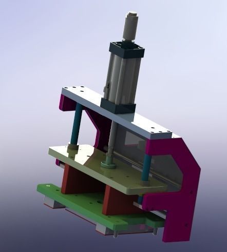 Pressing group mechanism 3D model_0