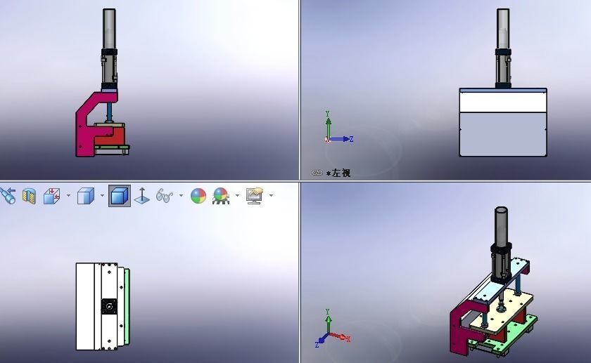 Pressing group mechanism 3D model_3