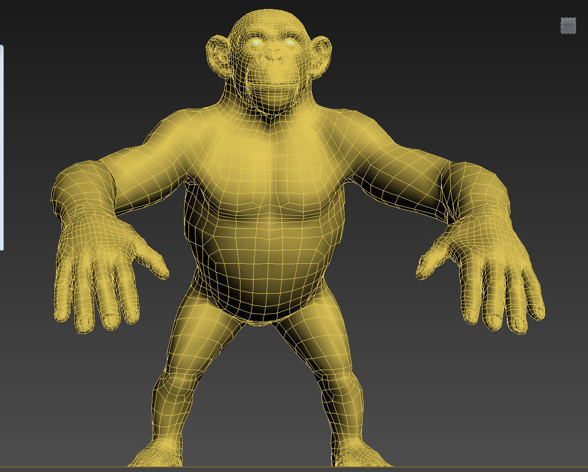 Chimpanzee Maya 3D model_7