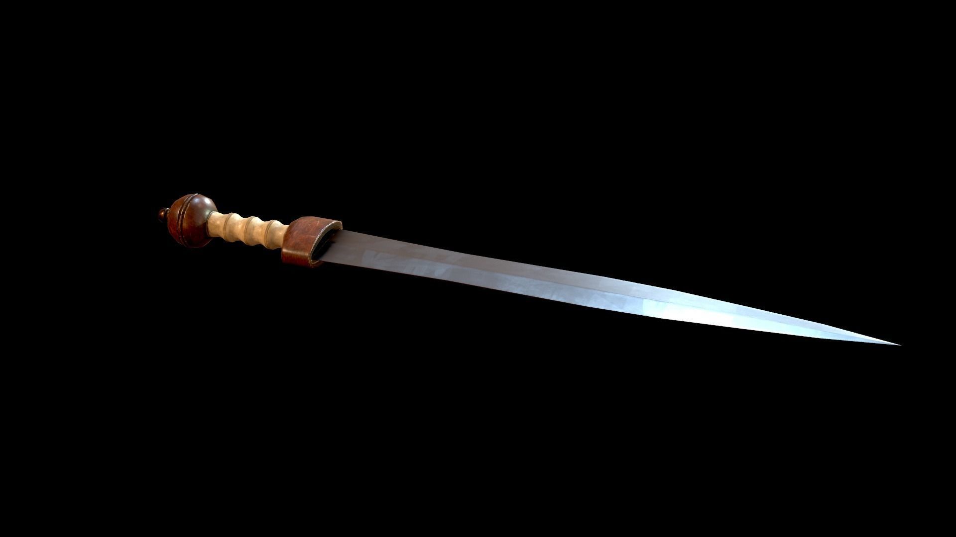 Mainz Gladius Roman Sword Low-poly 3D model_5