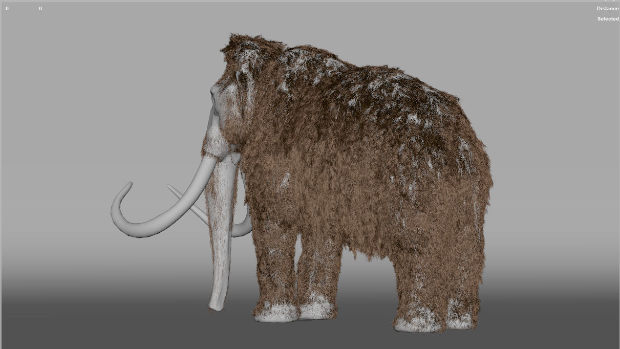 Mammoth Maya 3D model_3