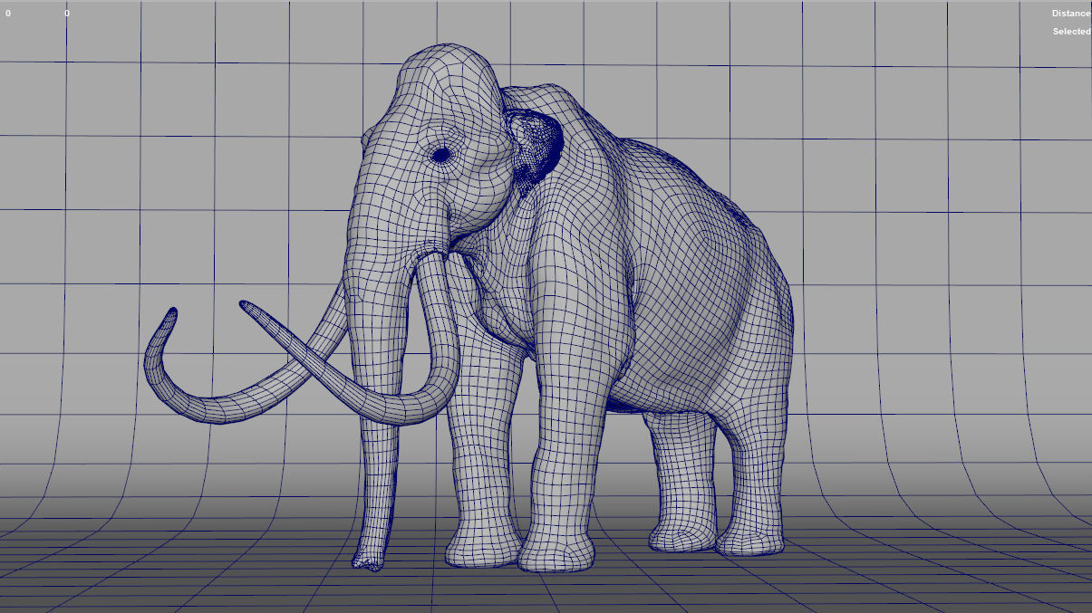 Mammoth Maya 3D model_4