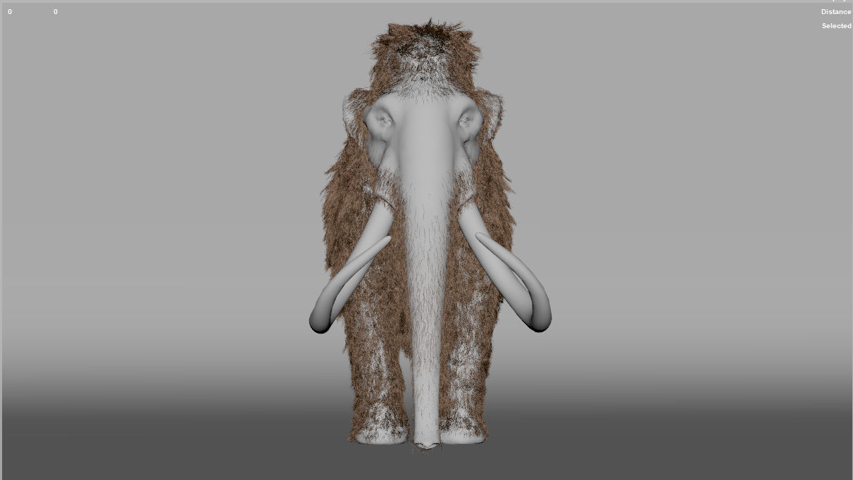 Mammoth Maya 3D model_2