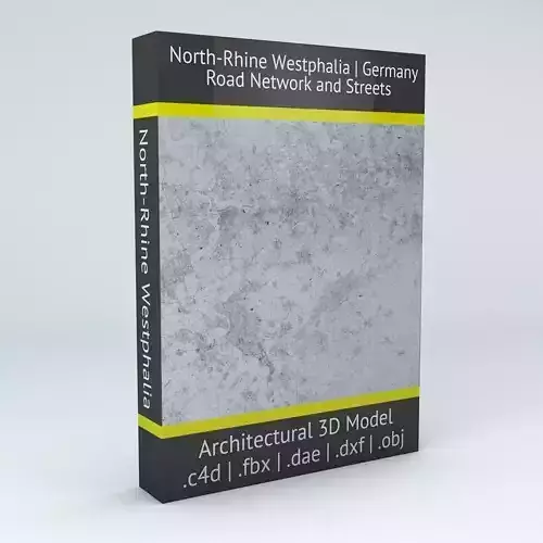 North Rhine Westphalia Road Network and Streets 3D model