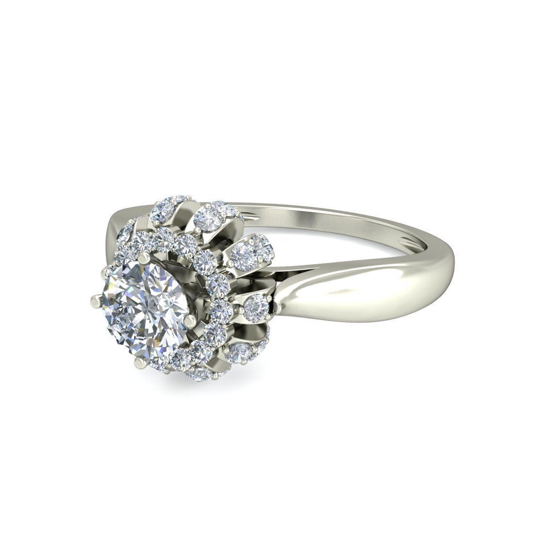 VYT-vjr-01 Solitaire Engagement ring 3D print model 3D print model_2