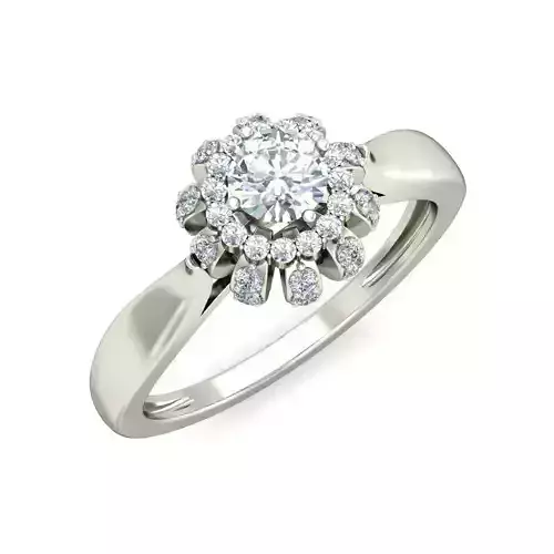 VYT-vjr-01 Solitaire Engagement ring 3D print model