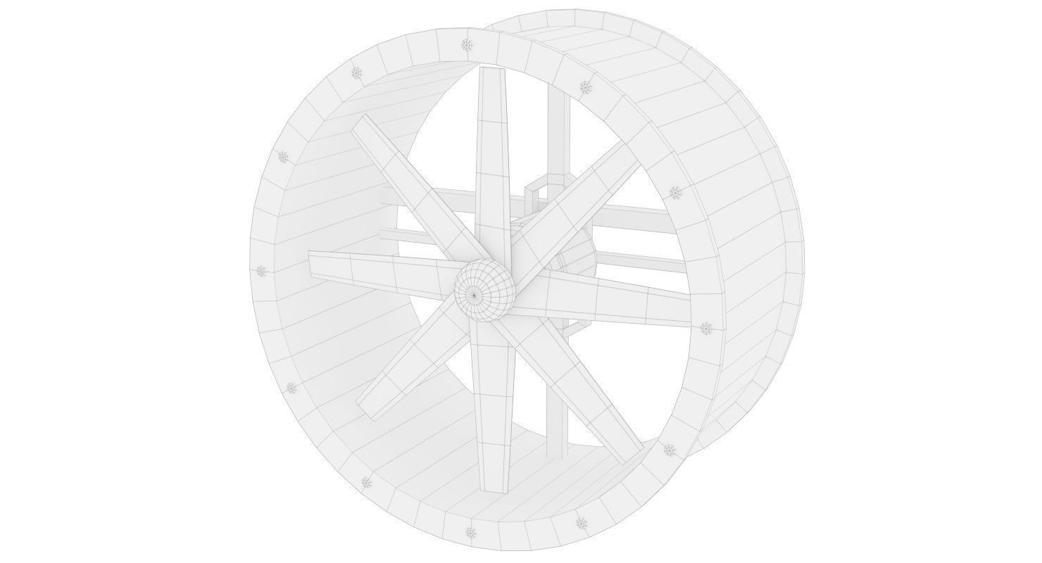 Axial Flow Fan 1 New Low-poly 3D model_5