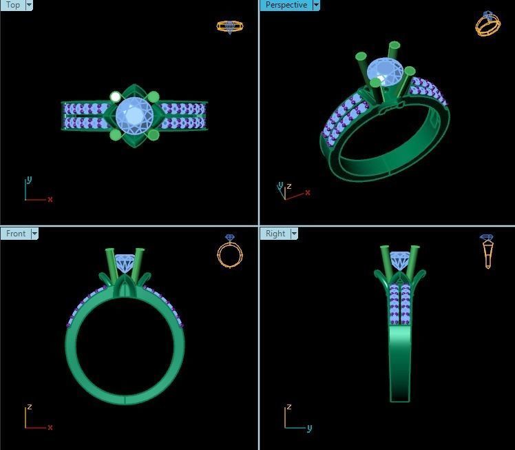 Ring T00292 3D print model_2