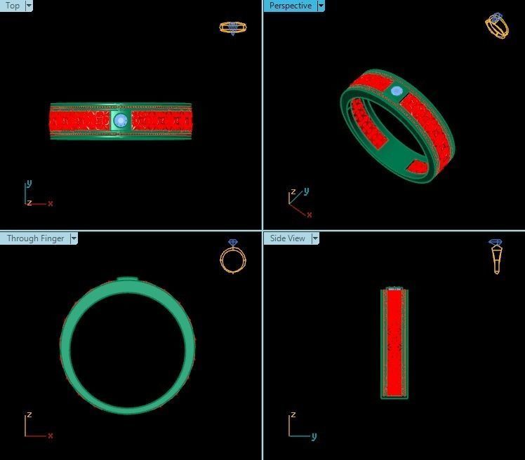 Ring T00293 3D print model_2