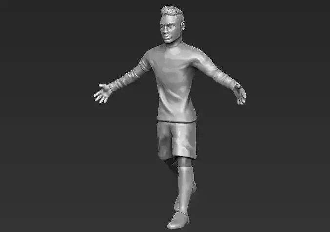 Neymar 3D printing ready stl obj formats 3D print model