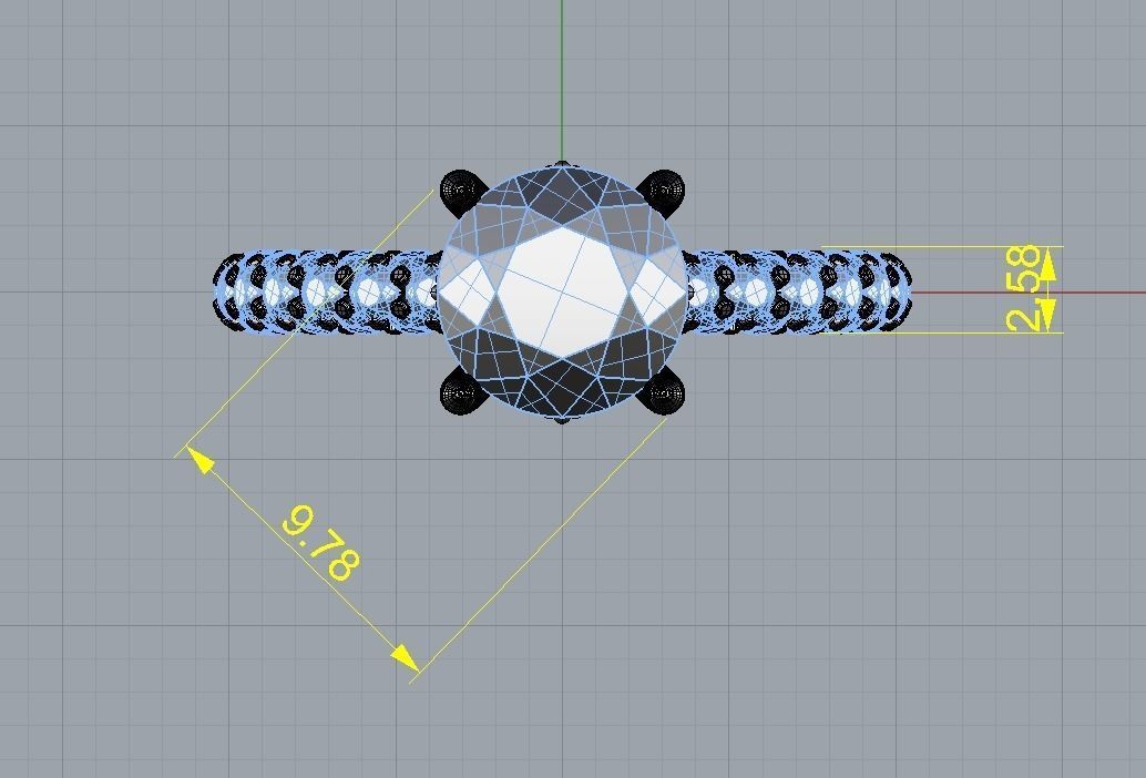 Engagement ring 3D print model_10