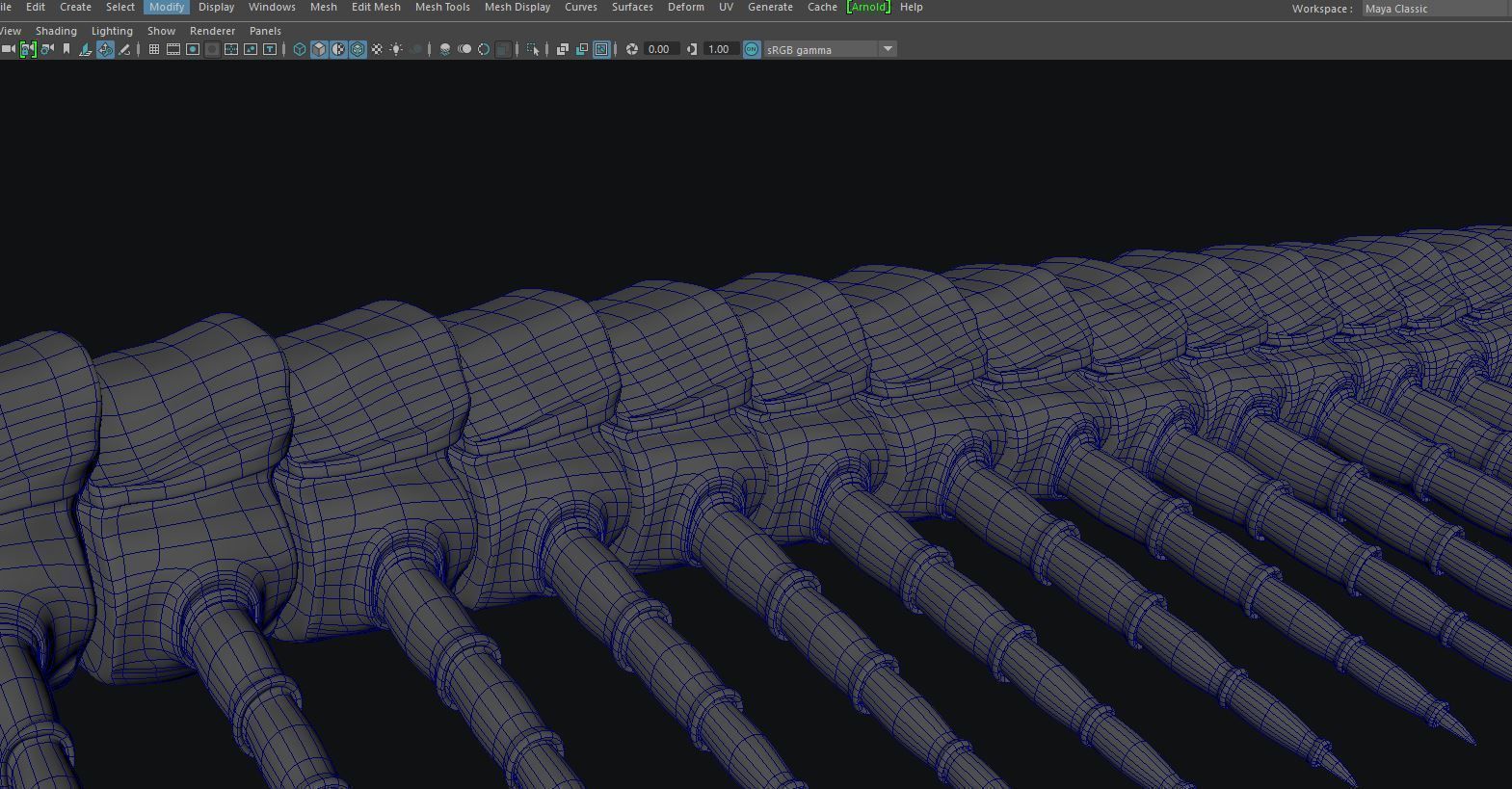centipede 3d model alien creature with lot of claws 3D model_11