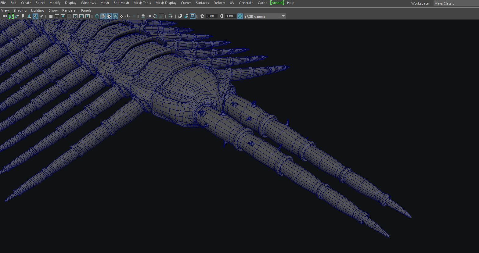 centipede 3d model alien creature with lot of claws 3D model_12