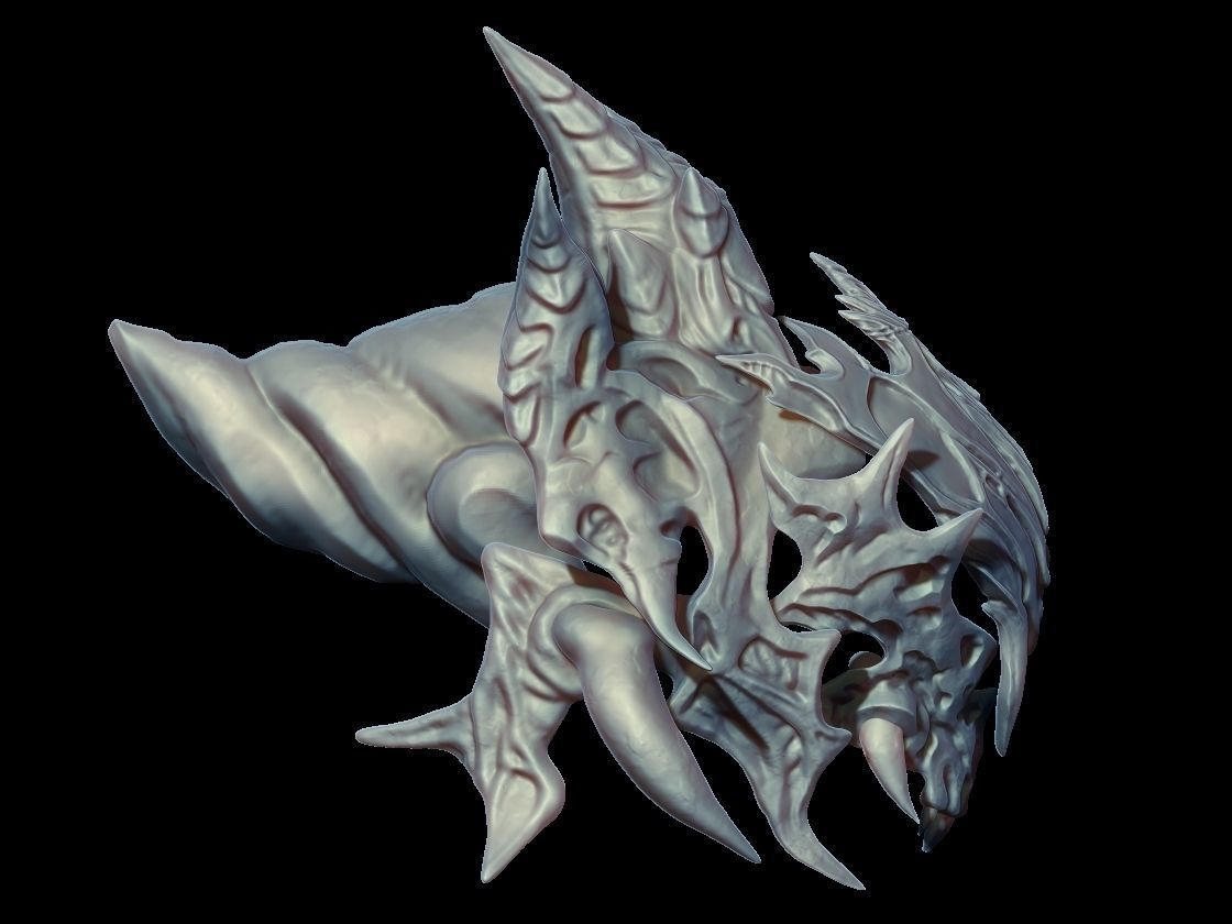 Skull head armor 3D model_1