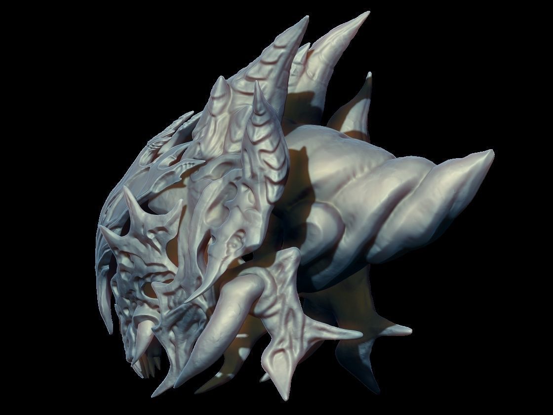 Skull head armor 3D model_2