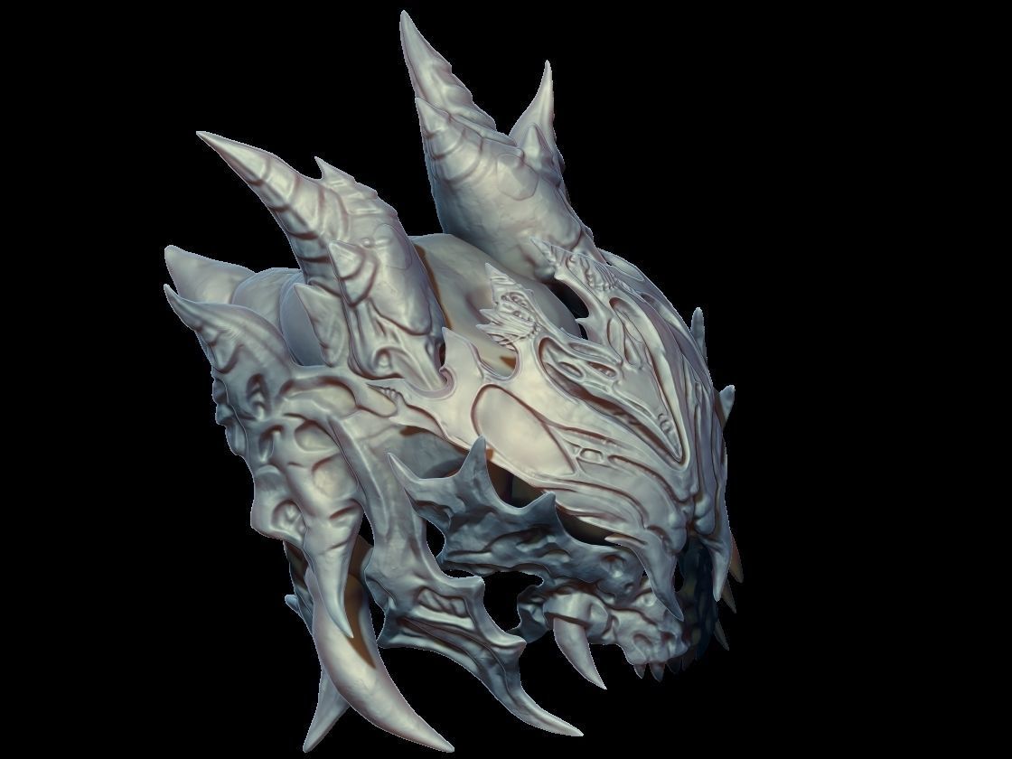 Skull head armor 3D model_5