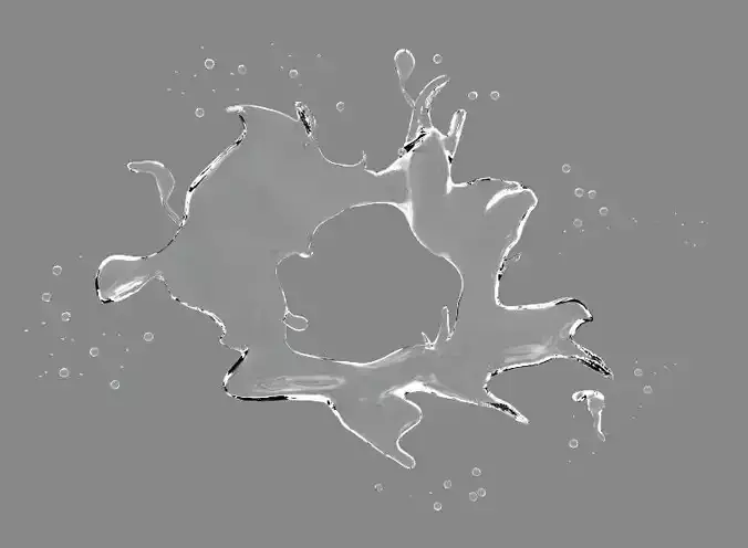 Water Splash 3 Low-poly 3D model