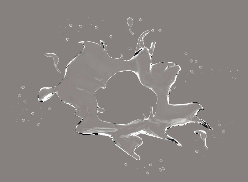 Water Splash 3 Low-poly 3D model_1