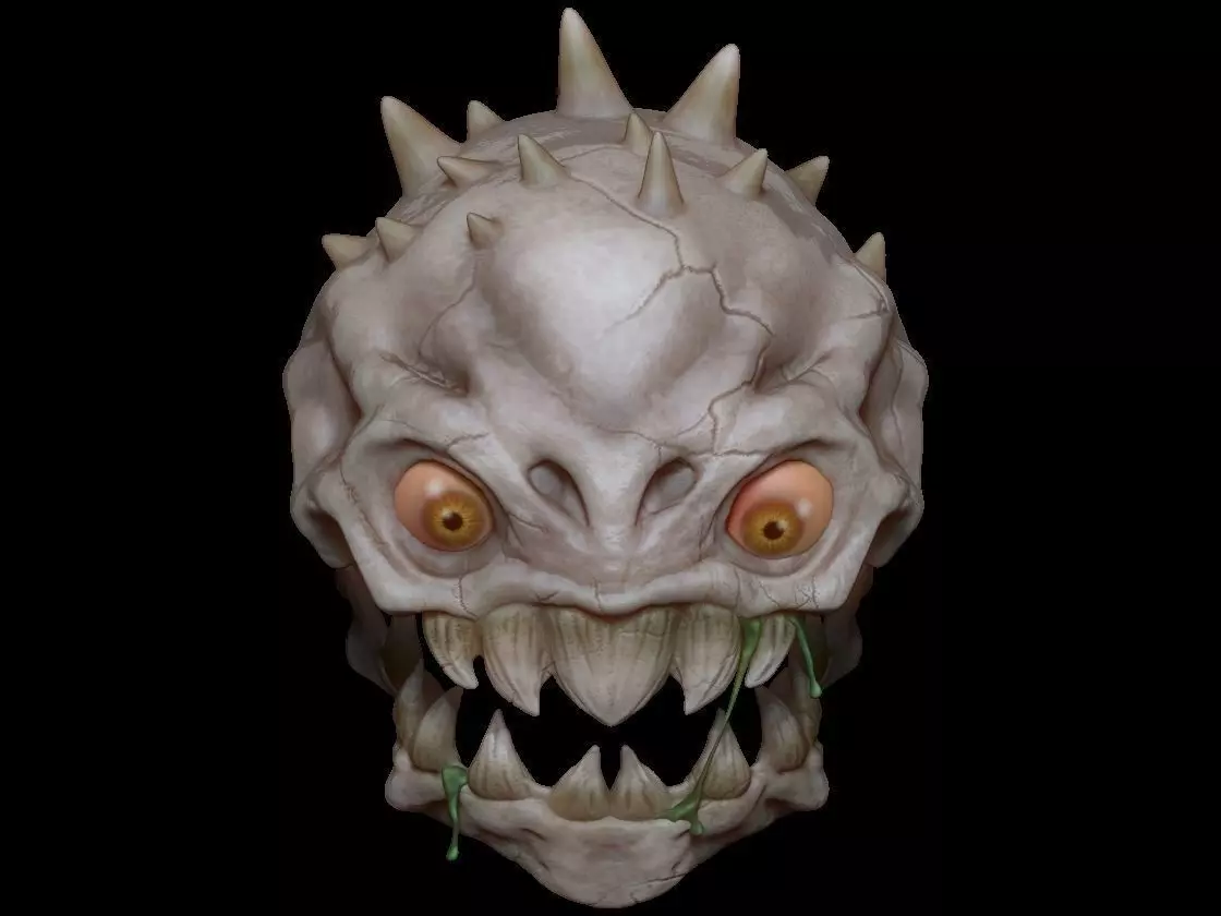 skull demon 3D model_0