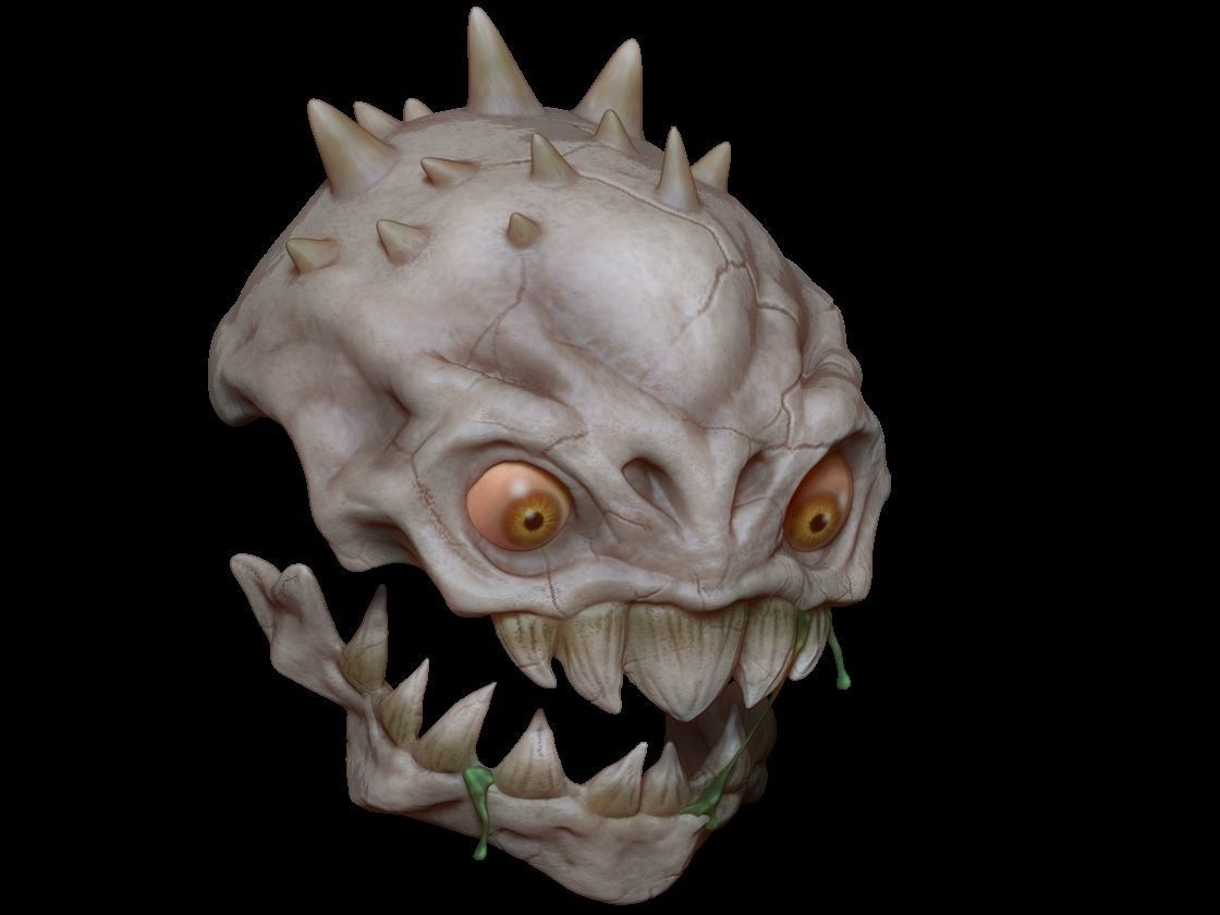 skull demon 3D model_2