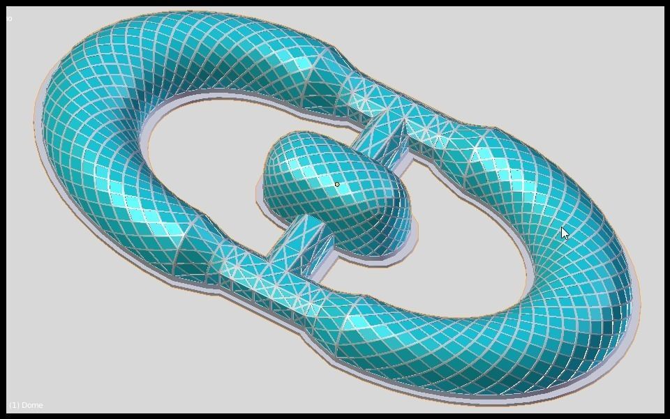 Dome with corridors 3D model_3