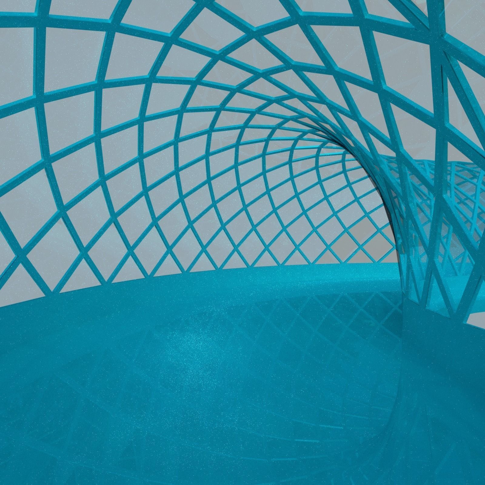 Dome with corridors 3D model_2