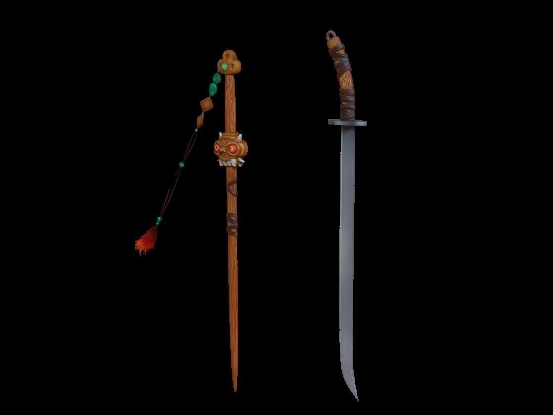 sword chinese 3D model_4