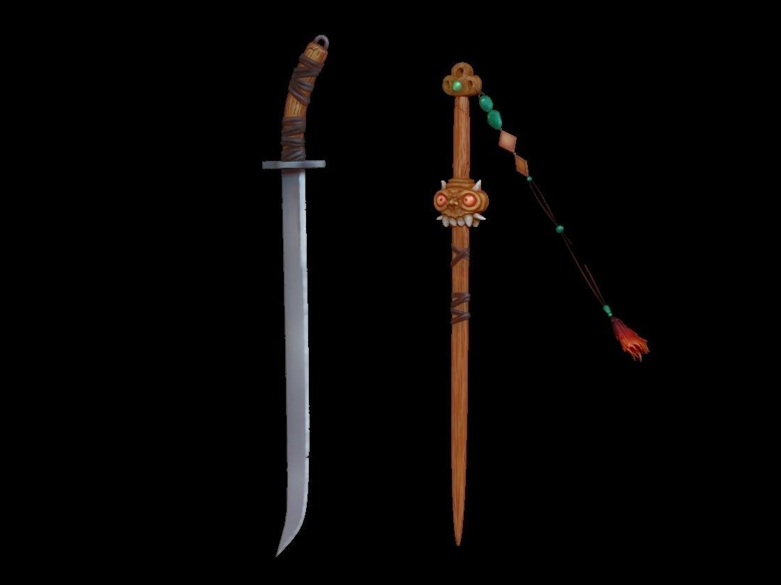 sword chinese 3D model_3