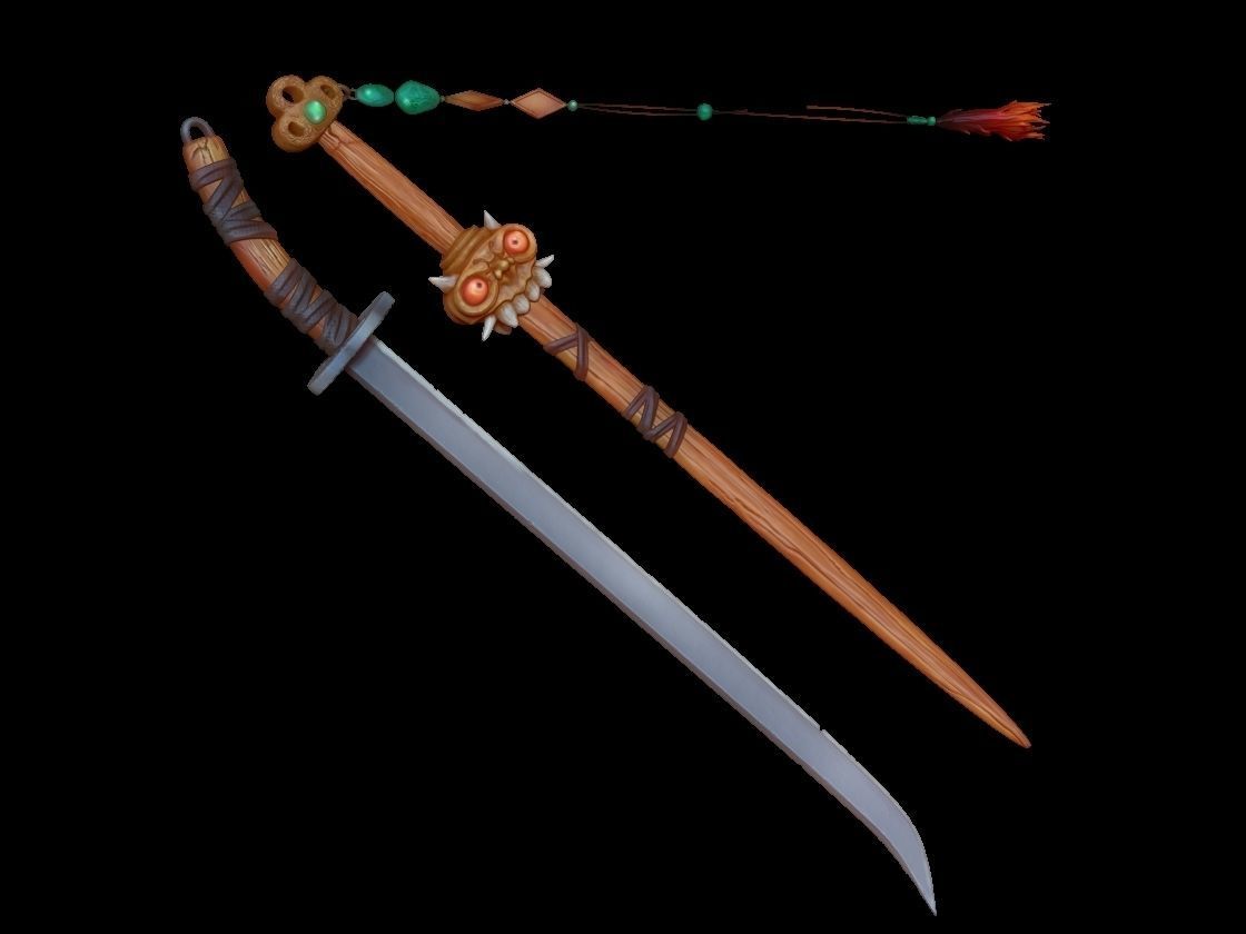 sword chinese 3D model_1
