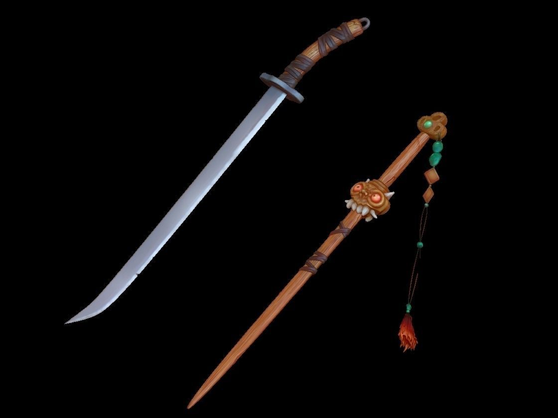sword chinese 3D model_2
